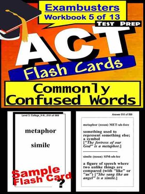 cover image of ACT Test Commonly Confused Words—Exambusters Flashcards—Workbook 5 of 13